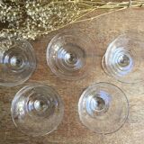 Engraved glass champagne cups