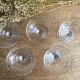 Engraved glass champagne cups