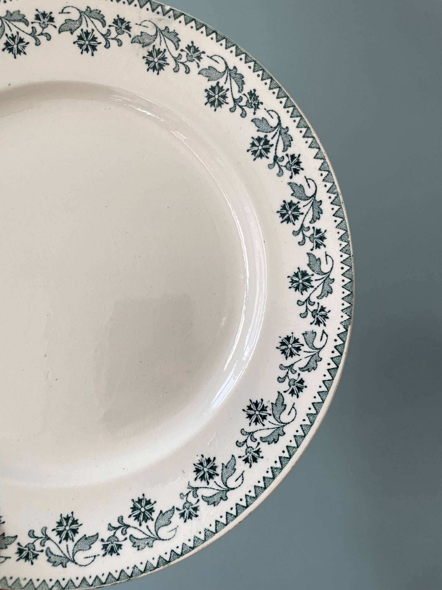 Set of 16 flat plates model Georgette Moulin des Loups & Hamage