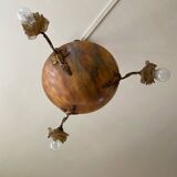 Art deco alabaster pendant light