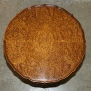 Table basse vintage Burr Walnut pivotante années 1940