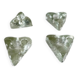 Triangle shaped glass candle holders