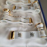 12 Limoges art porcelain knife rests in their case