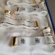 12 Limoges art porcelain knife rests in their case