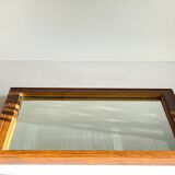 Art deco mirror 1920 wood and silver vintage