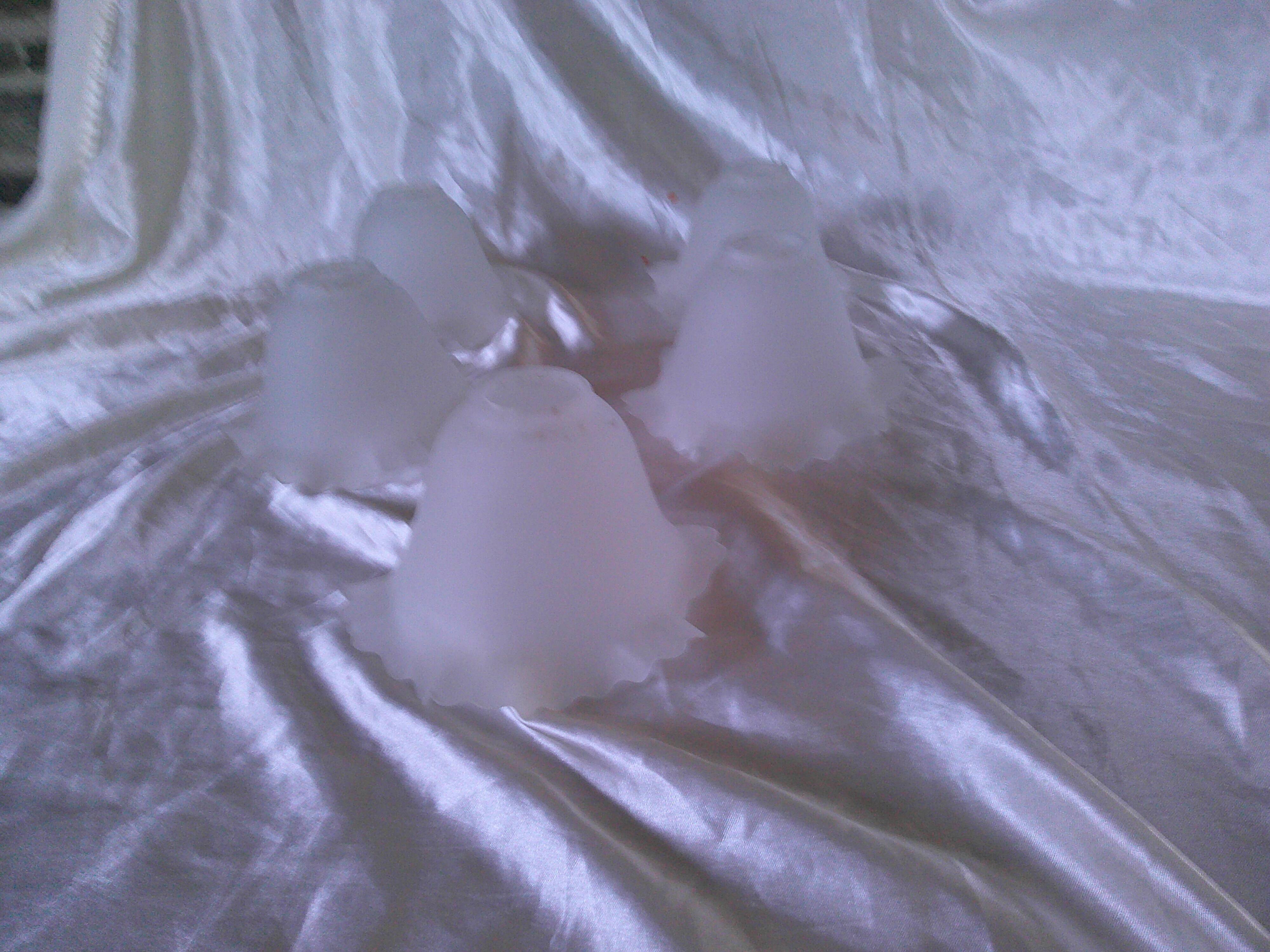 Set of 5 frosted glass lampshades
