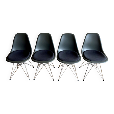 Lot 4 chaises Eames DSR Vitra originales – avec coussin