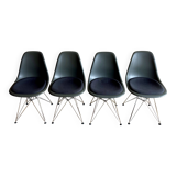 Lot of 4 original Eames DSR chairs by Vitra – with cushion.