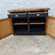 Old workshop furniture workbench tray two doors two drawers