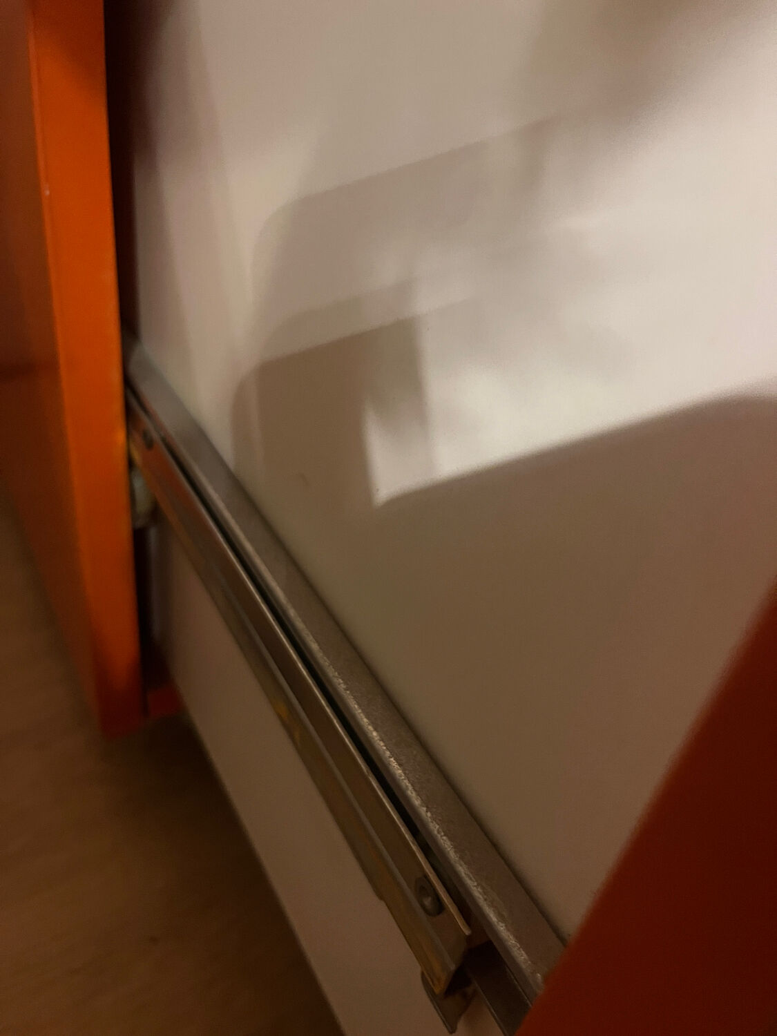 1980 Brown Wood Chest of Drawers with Fold-Out Work Surface and Angled Desktop