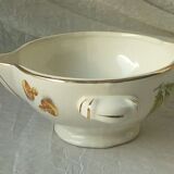 Faience sauce boat decor vegetables 4 seasons