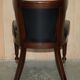 Original Regency office chair in leather and hardwood, style 1815.
