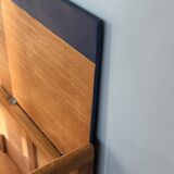 Vintage wooden and rattan toy chest