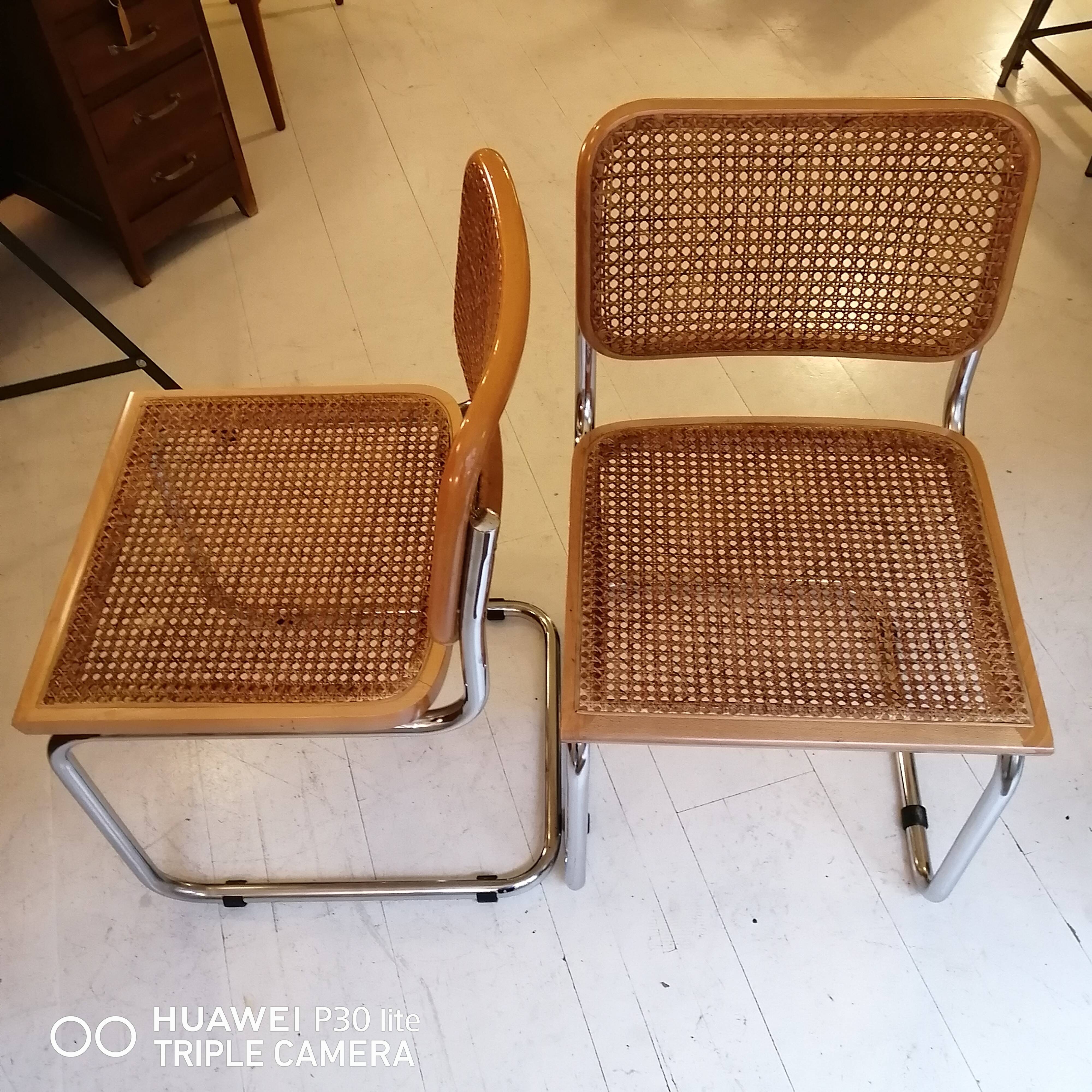 Cesca B32 chairs by Marcel Breuer