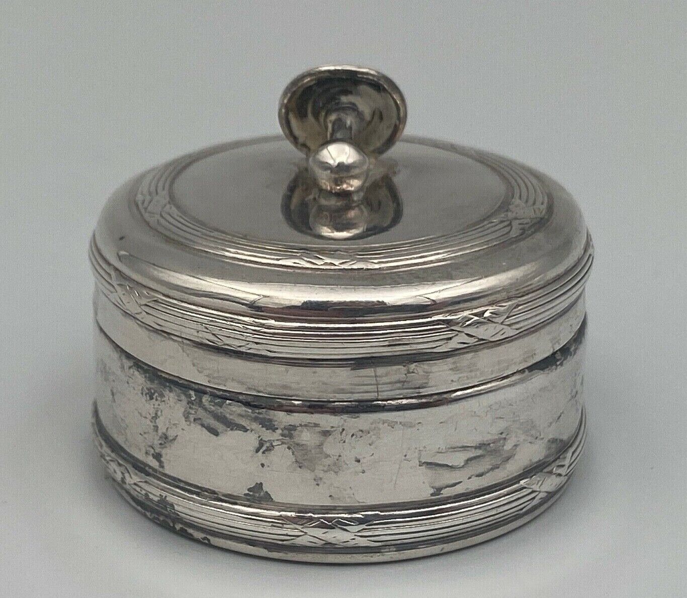 Christian dior silver metal box with cufflink decor socket