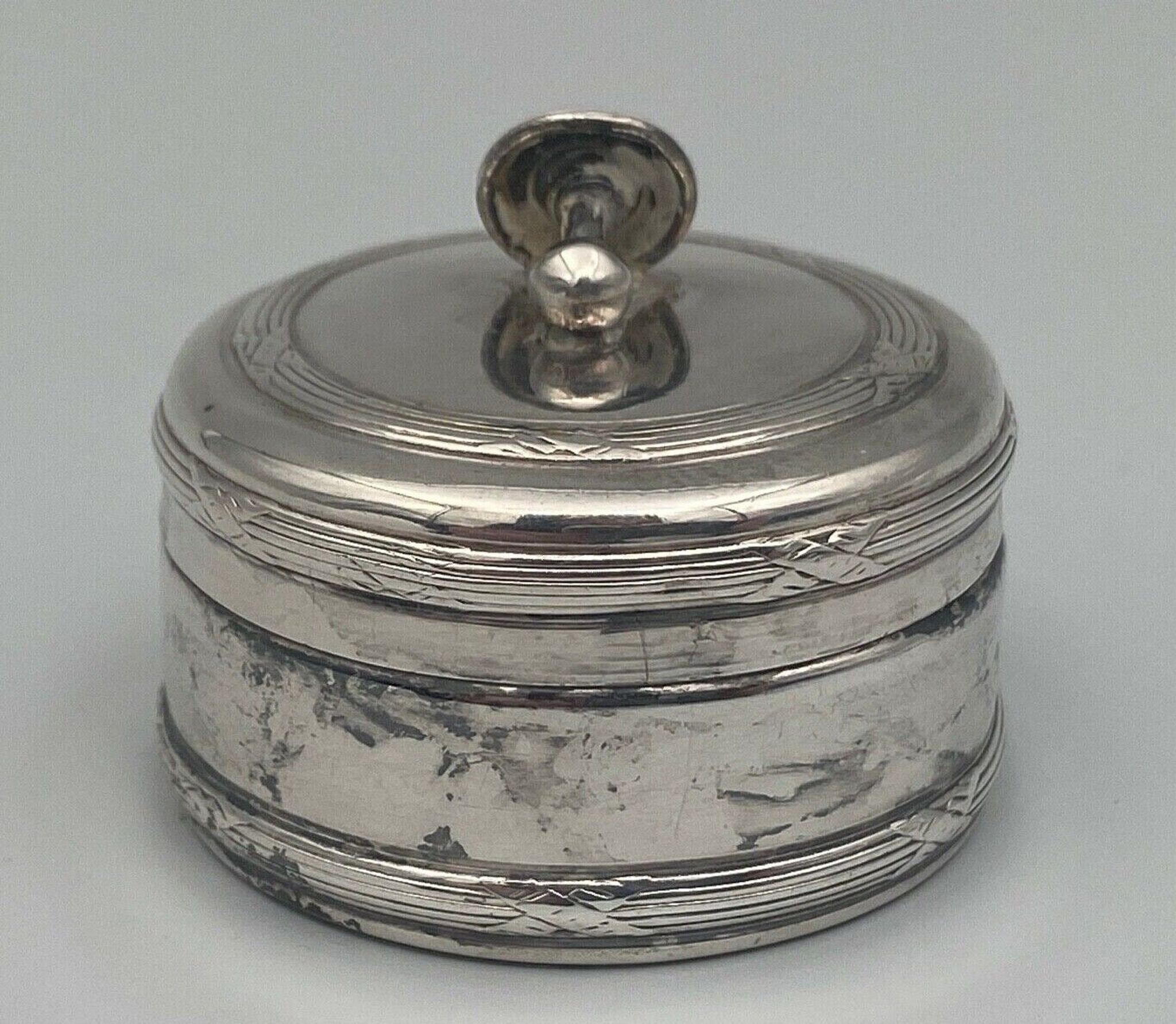Christian dior silver metal box with cufflink decor socket
