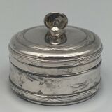 Christian dior silver metal box with cufflink decor socket