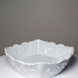 Square coupe/bowl in celadon porcelain, vintage Limoges from the 50s to 70s.