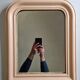 Vintage Louis Philippe style apricot table mirror 53 cm x 45 cm