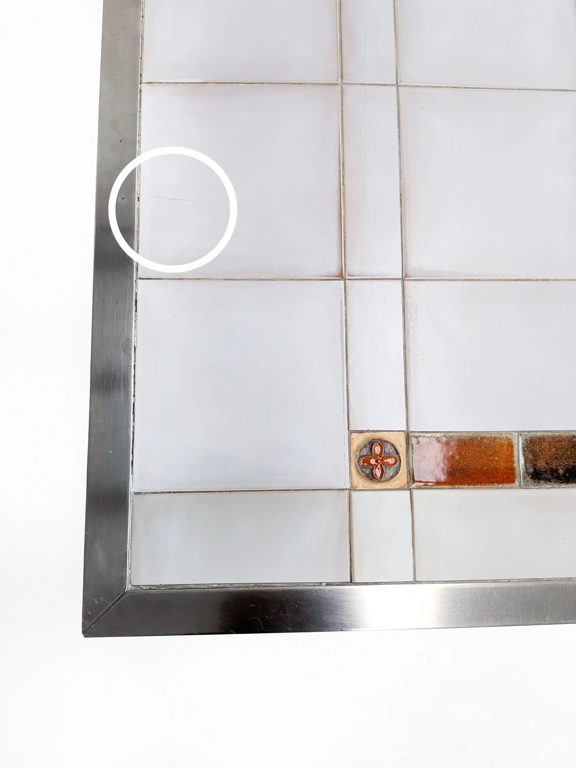 Table basse en carreaux de céramique de Jean Gregorieff pour Roche Bobois, années 1970