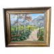 Vintage Landscape oil on canvas With Wooden frame