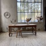 2m walnut drapery farm table