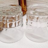 Pair of whisky glasses chiseled glass