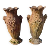 Pair of cast iron vases from 1900 in Charleville-Mézières