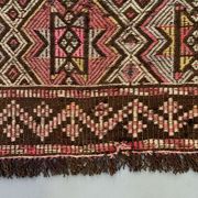 Large Vintage Turkish Kilim Rug 331x165 cm Wool Jajim Kelim