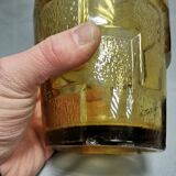Vase stylisé en verre jaune, art déco