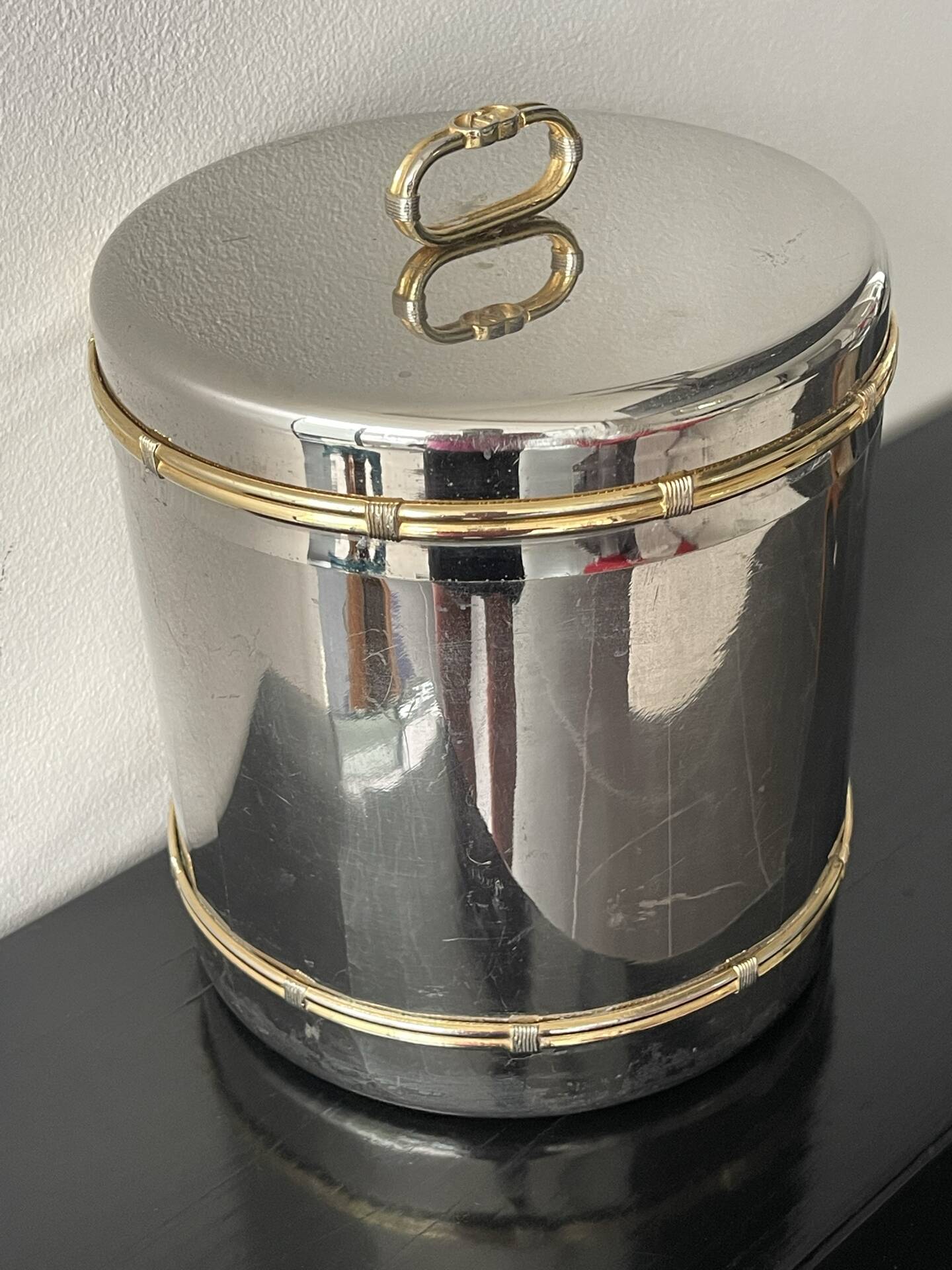 Gucci vintage champagne bucket silver-plated Hollywood Regency