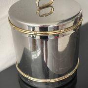 Vintage Gucci champagne bucket in silver-plated metal in Hollywood Regency style.