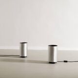 Paire de lampadaires cylindriques français vintage de Concord, années 1970