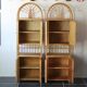 Vintage rattan bookcase 1970