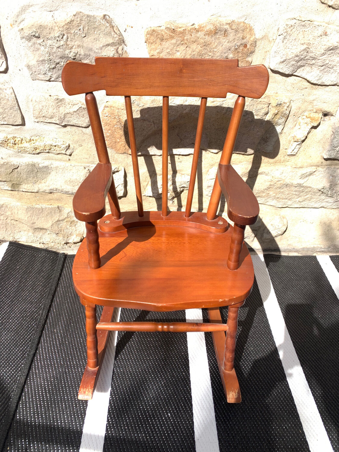 Wooden children's rocking chair