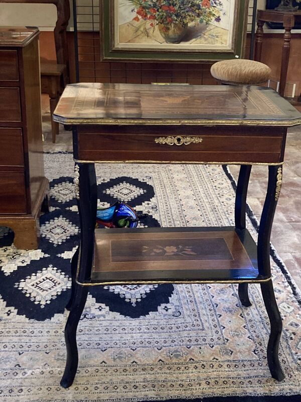 Travailleuse ancienne en marqueterie