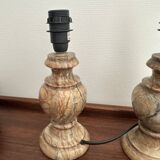 Mina France marble bedside lamp bases
