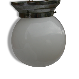 White opaline ball ceiling light
