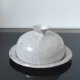 Vintage artisanal ceramic butter dish