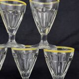 Set of 9 wine glasses cooked bistro counter 1950s
