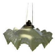 Vintage pleated glass lace lampshade ceiling light