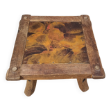 Vintage copper plated brutalist coffee table, 1970s