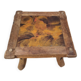 Vintage copper plated brutalist coffee table, 1970s
