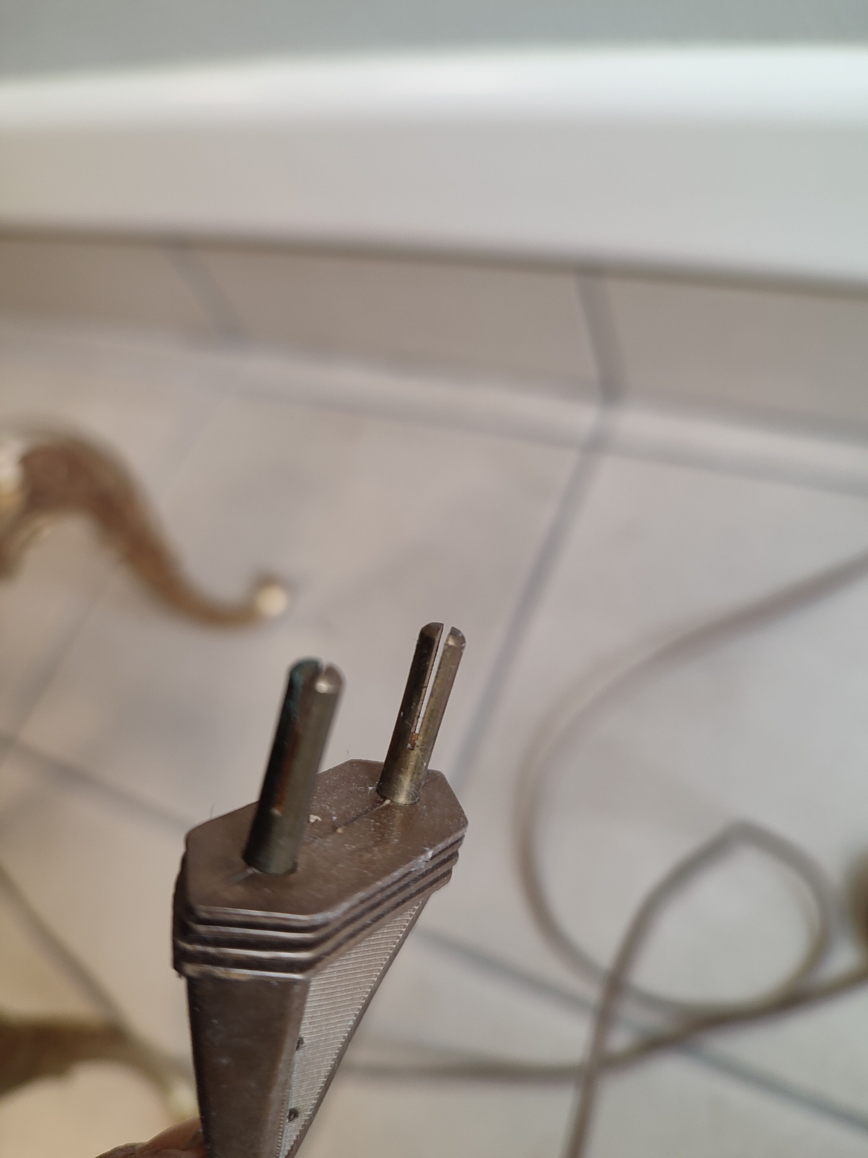 Brass and bronze floor lamp three arms