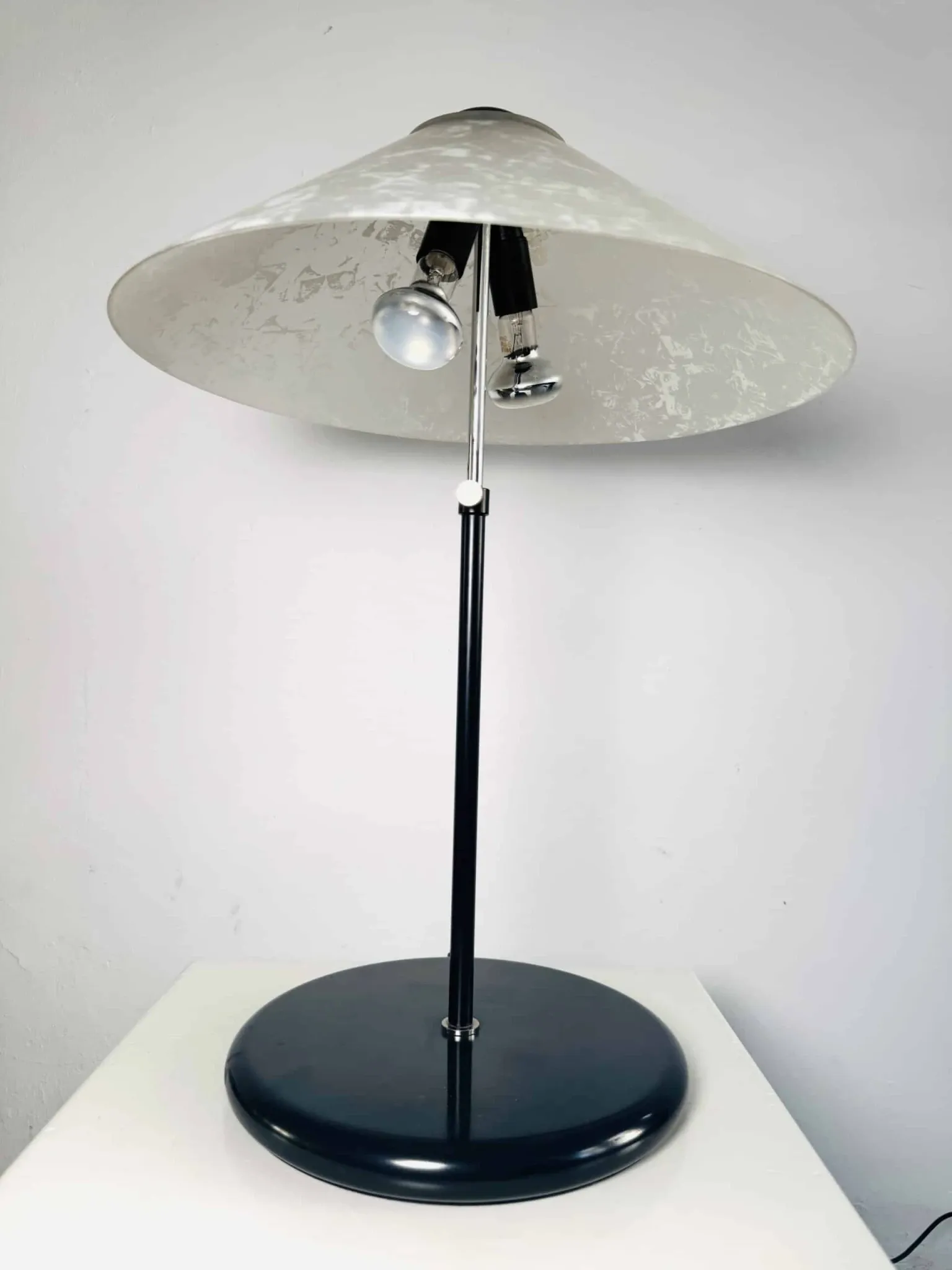 Frosted Glass Table Lamp By Af Cinquanta, Italy, 1980S