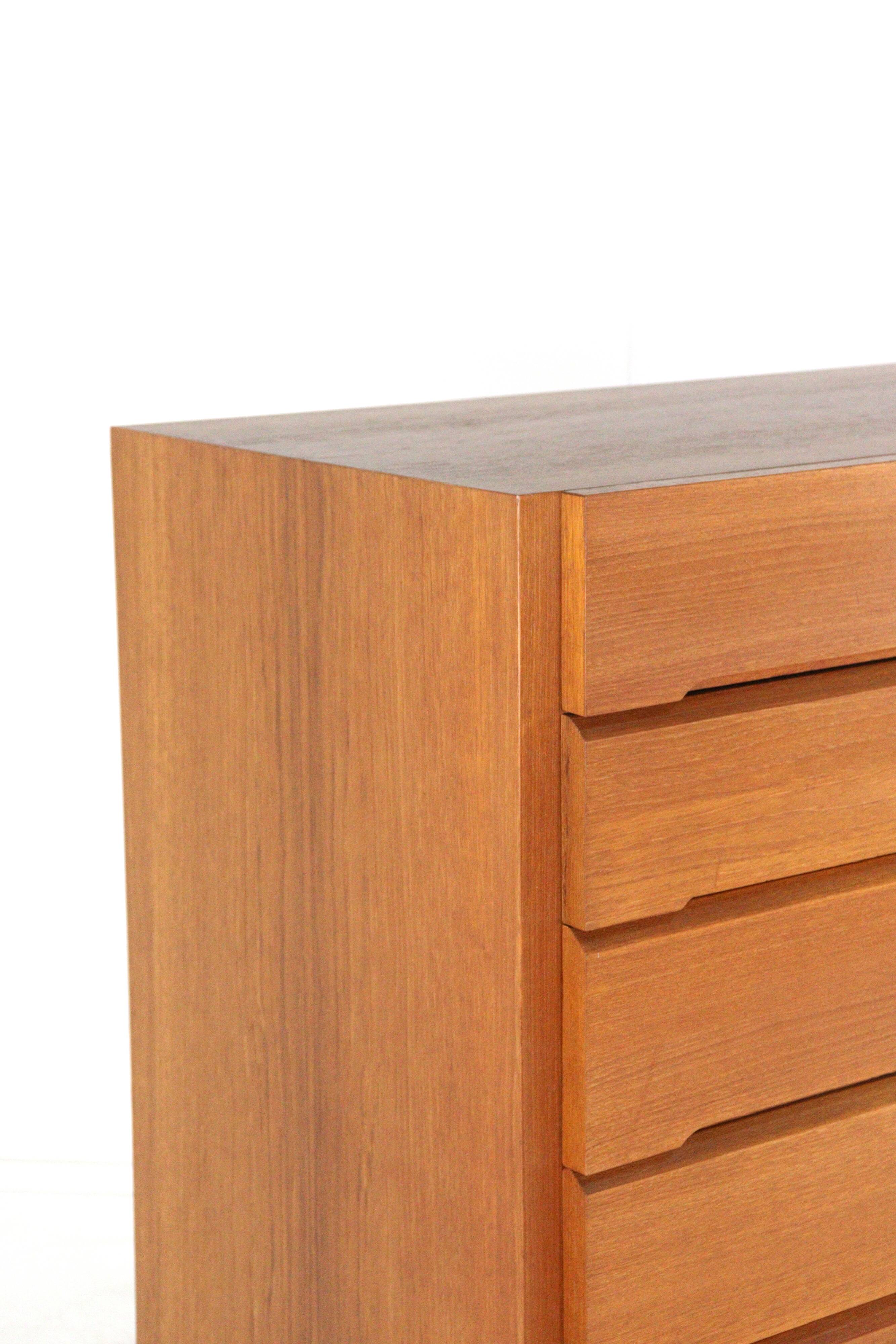 Large tall XL Danish chest of drawers - mid century modern in teak