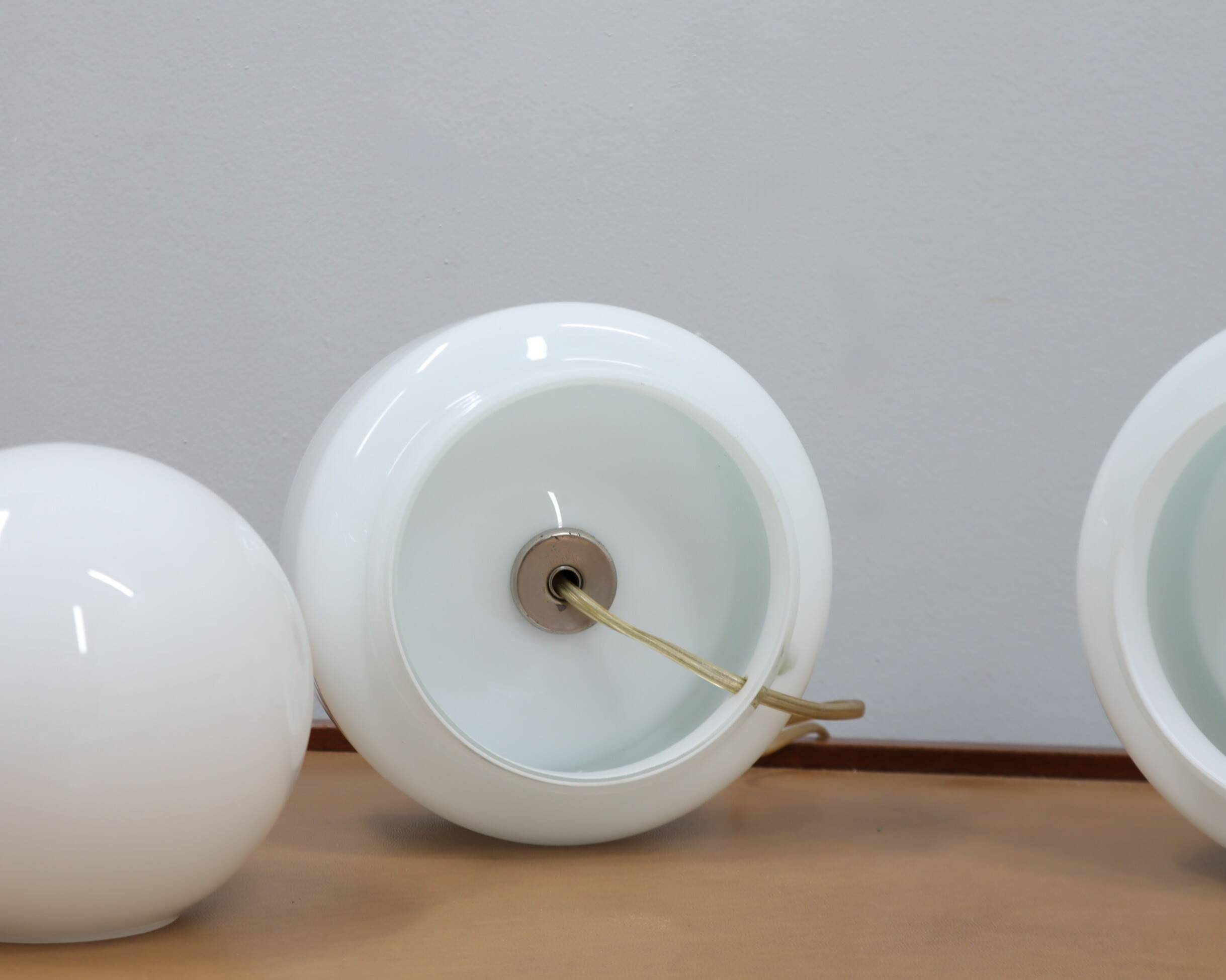 Paire de lampes de table en verre de Murano VISTOSI des années 1960