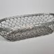 Vintage bread basket in braided metal, 34 cm