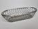 Vintage bread basket in braided metal, 34 cm