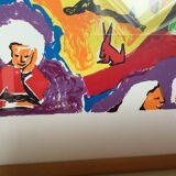 Pop color lithograph 1997 signed